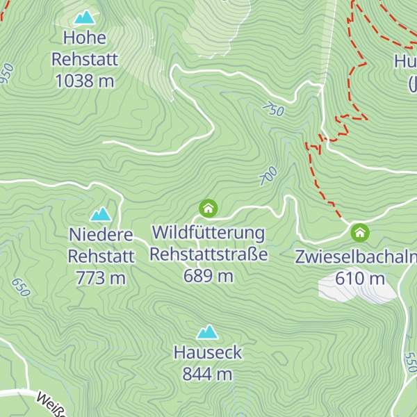 Map of Wildfütterung Rehstattstraße