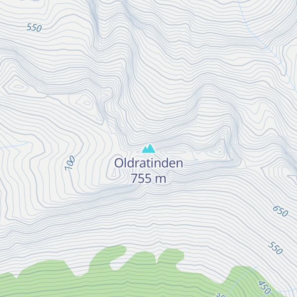 Map of Oldratinden
