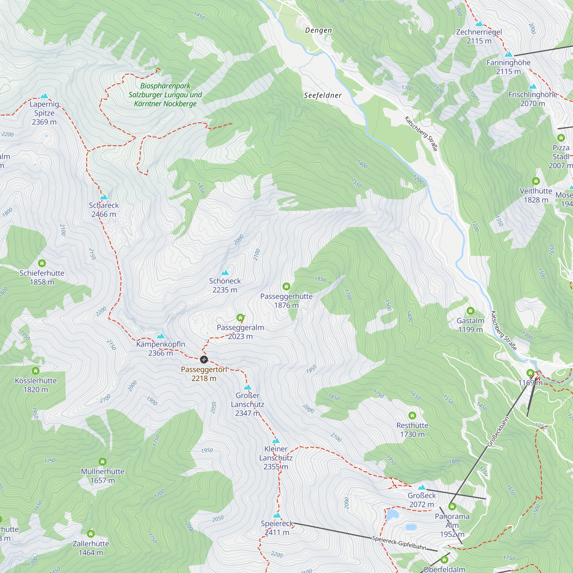 Passeggerhütte map