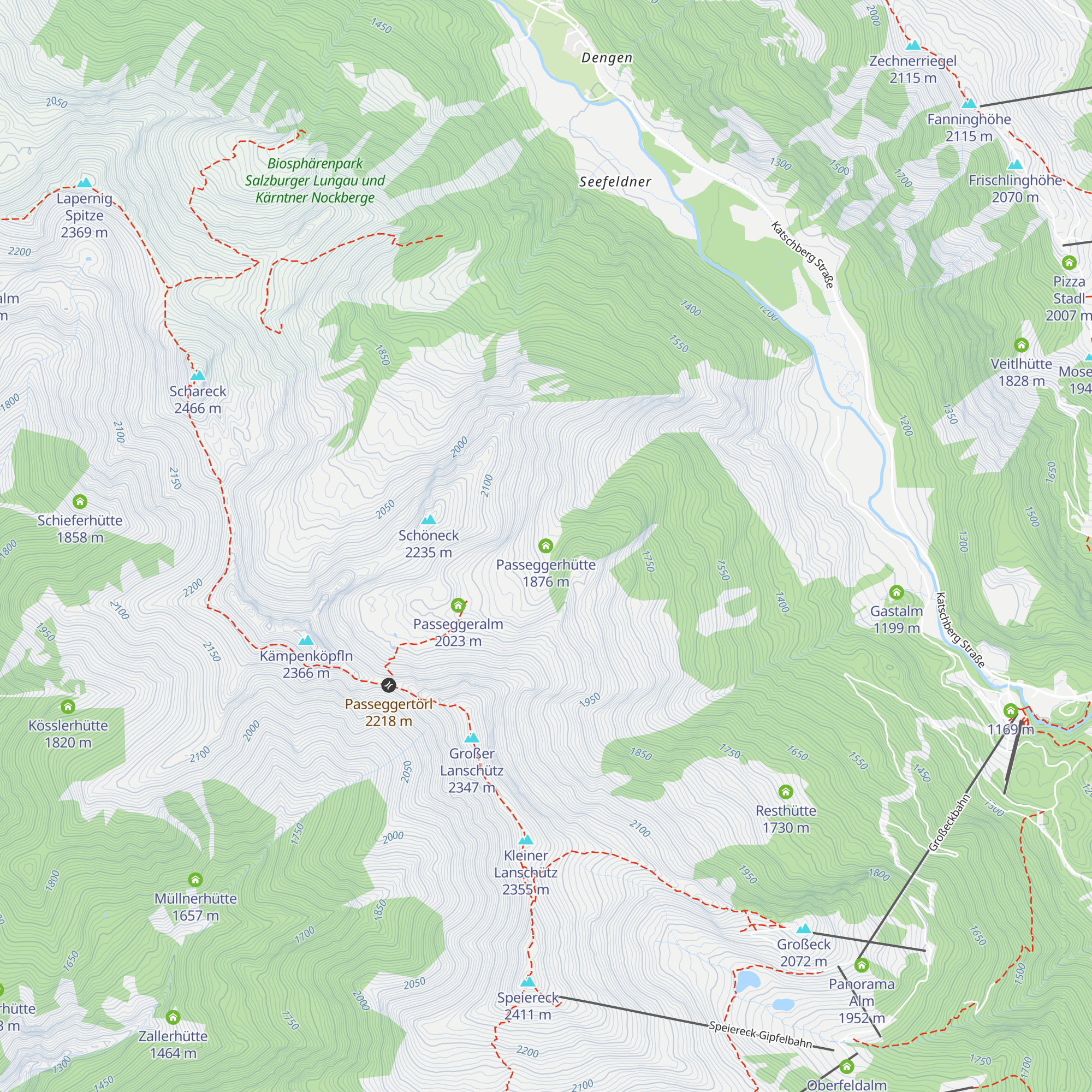 Passeggerhütte map