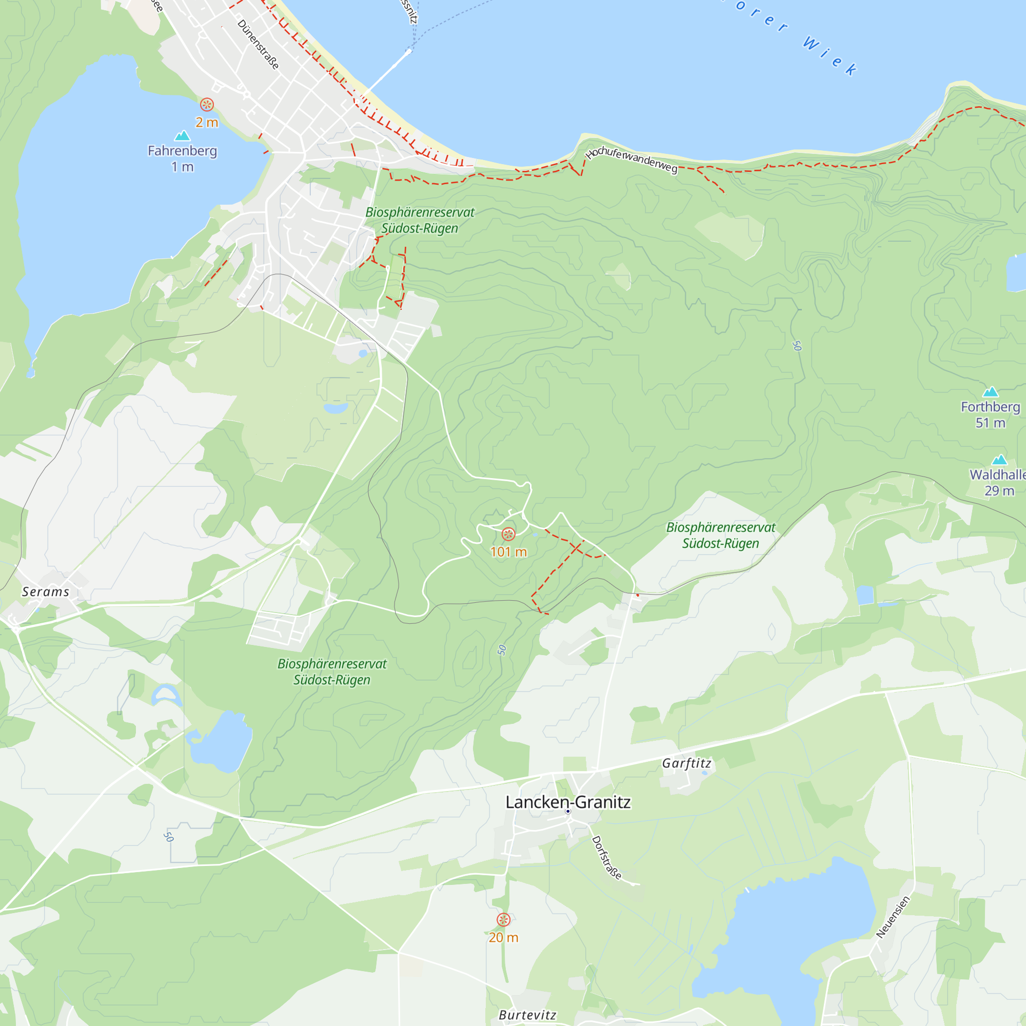 Amt Biosphärenreservat Süd-Ost Rügen map