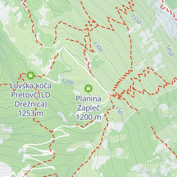 Map of Planina Zapleč