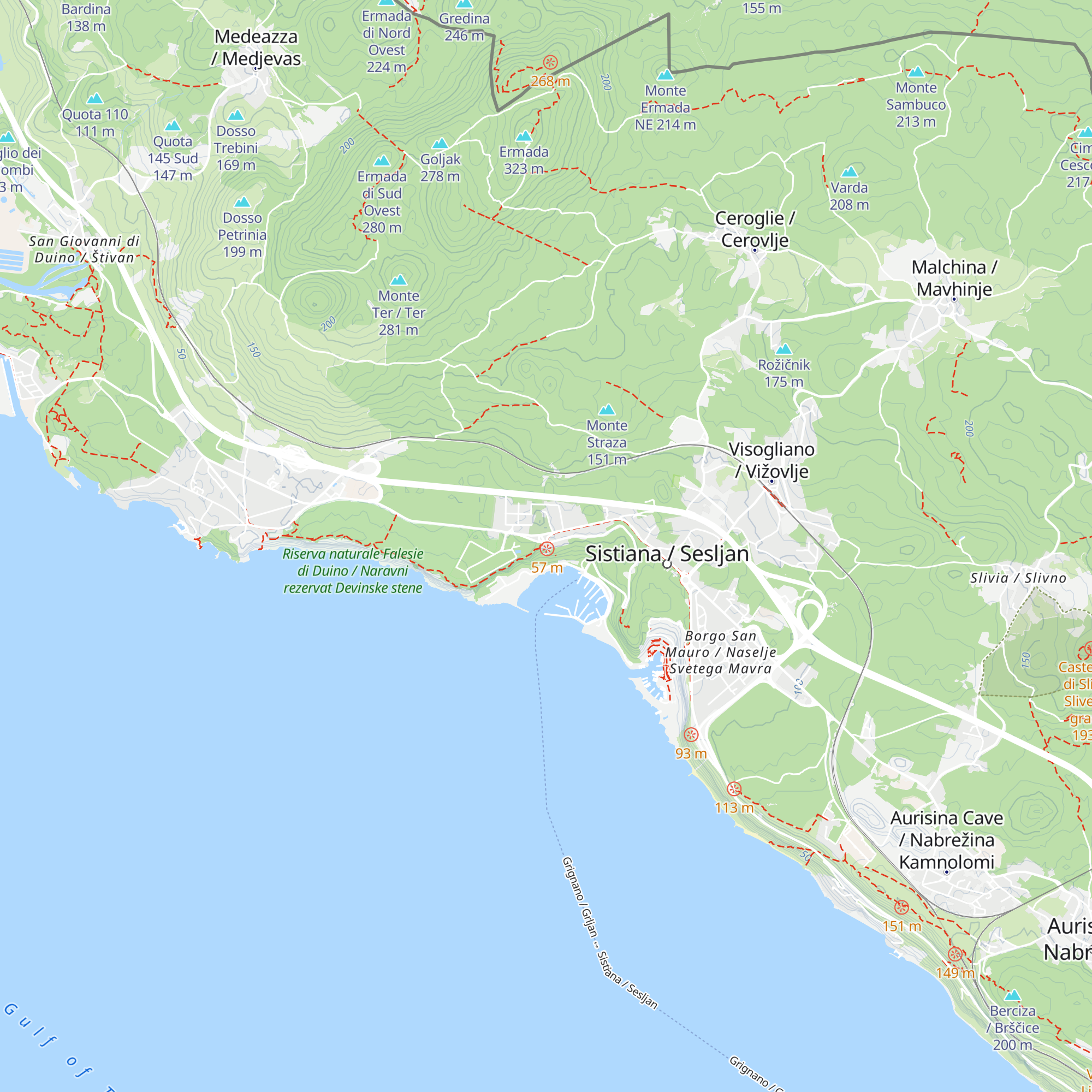 Sistiana Tourist office map