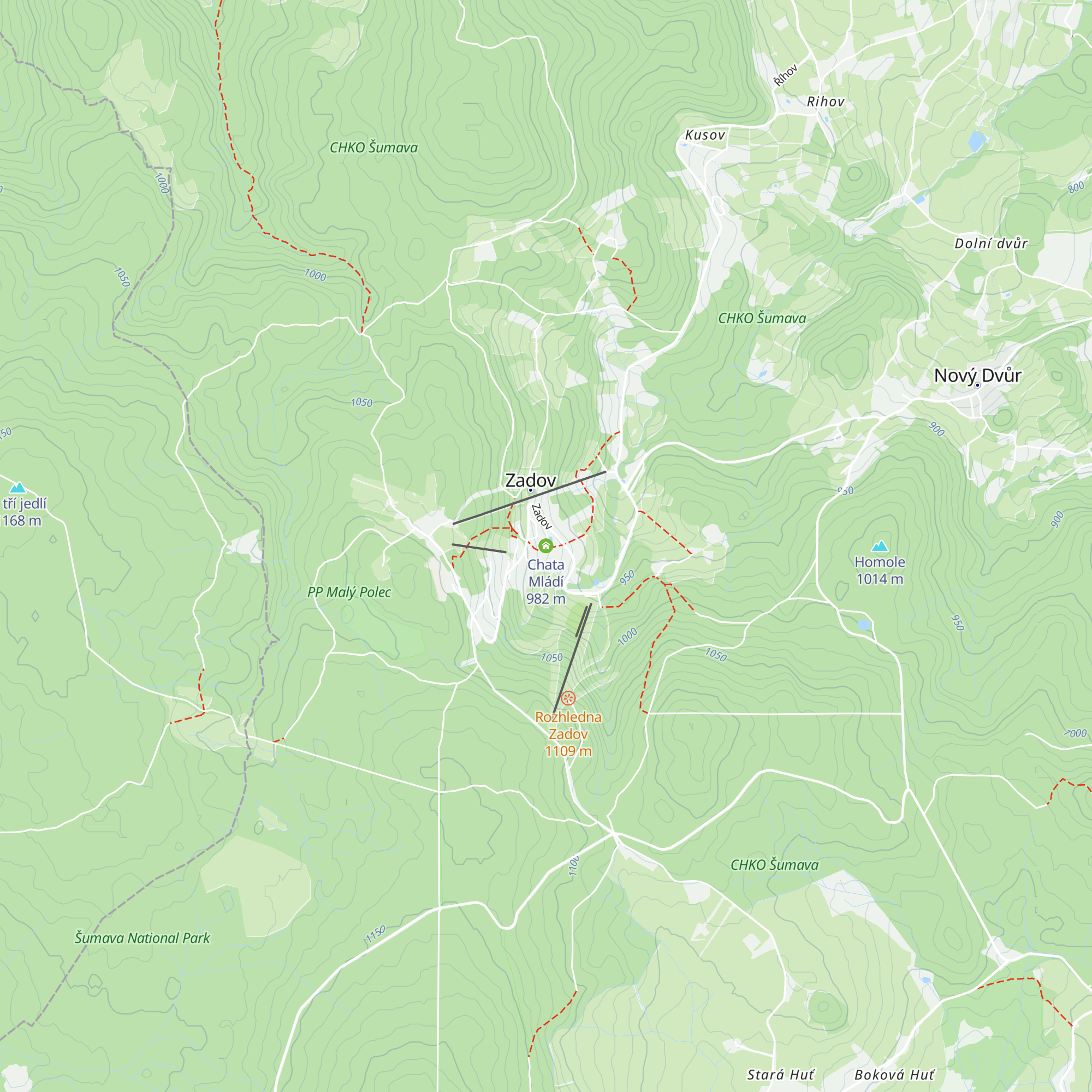 Chata Mládí map