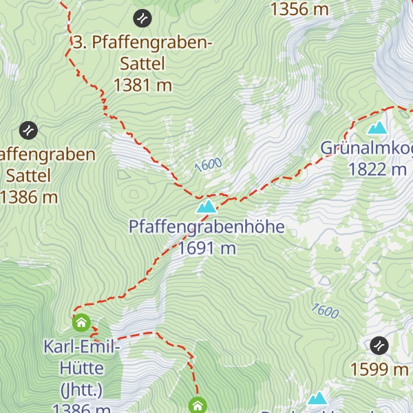 Map of Pfaffengrabenhöhe