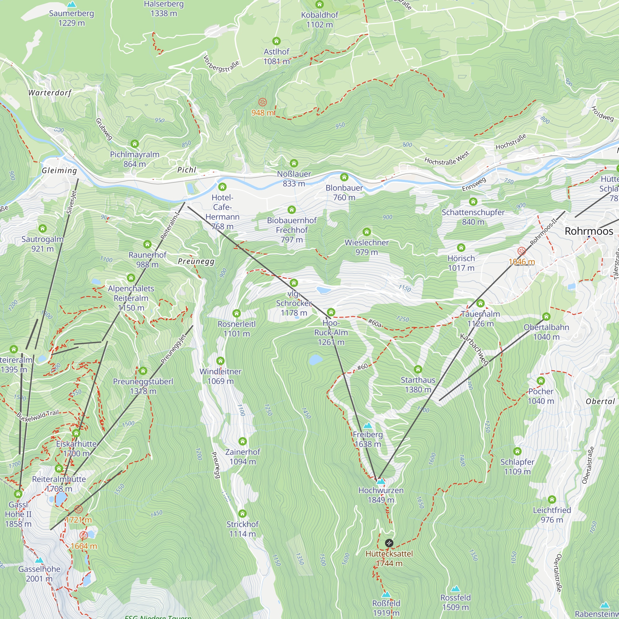 Chalet Beraller map