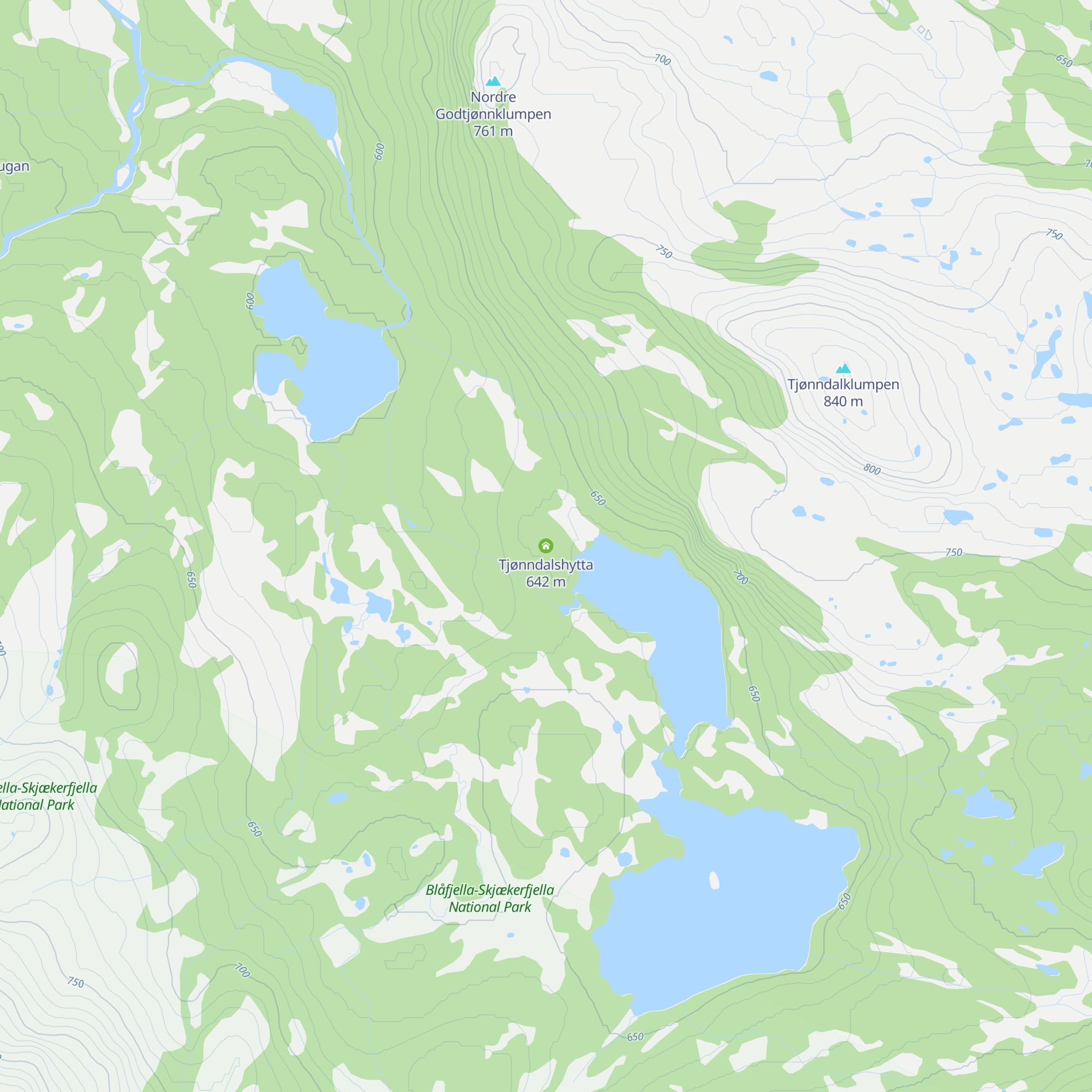 Tjønndalshytta map