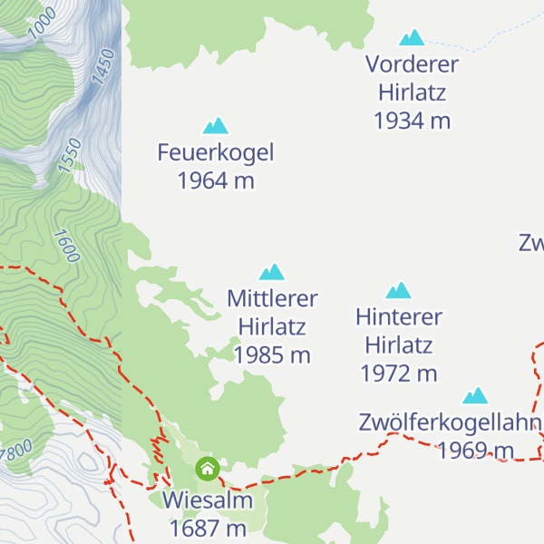 Map of Mittlerer Hirlatz