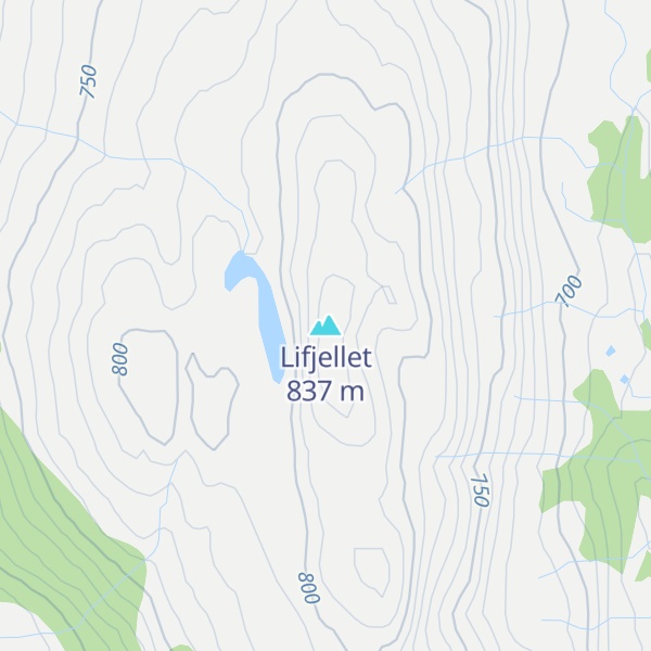 Map of Lifjellet