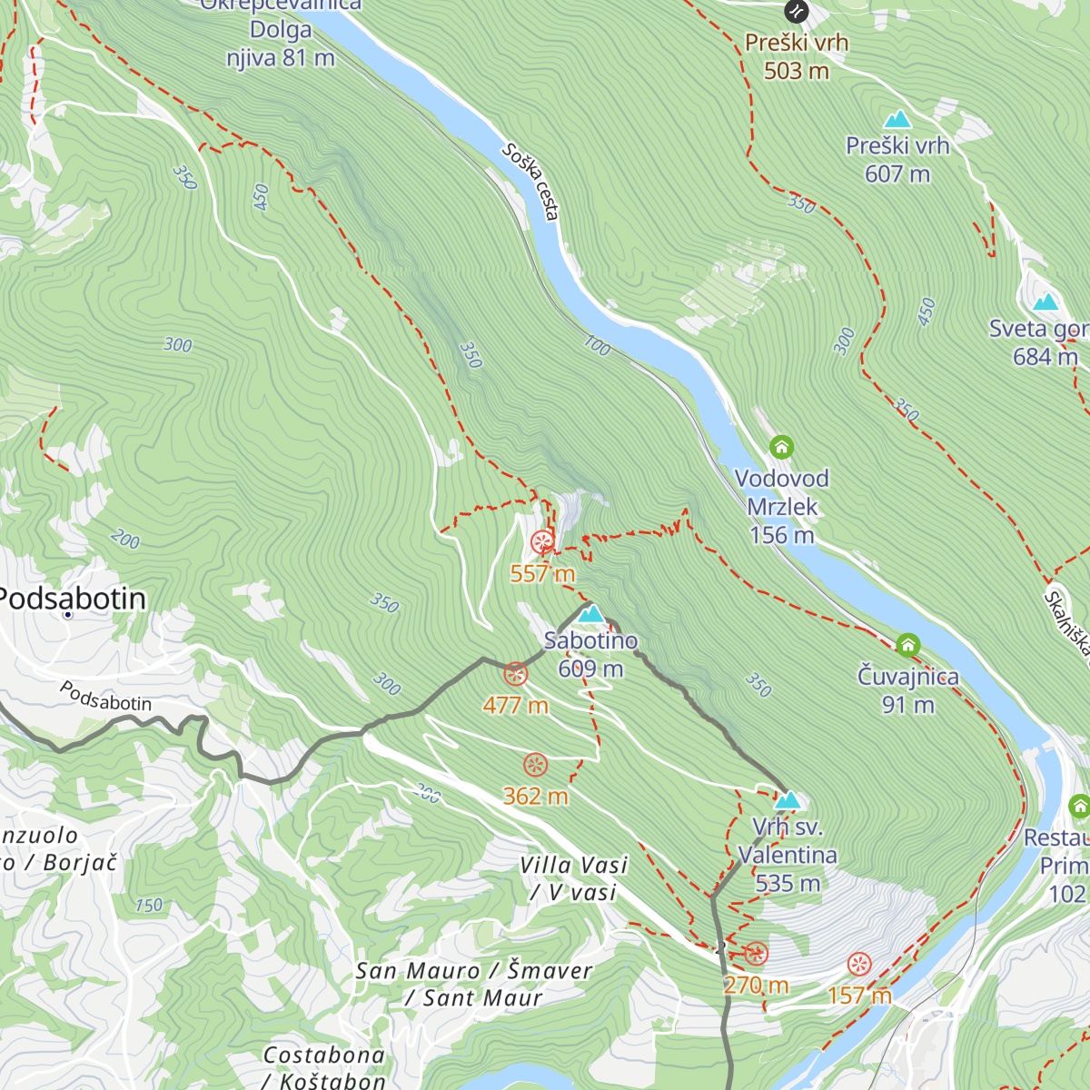 Dom na Sabotinu map