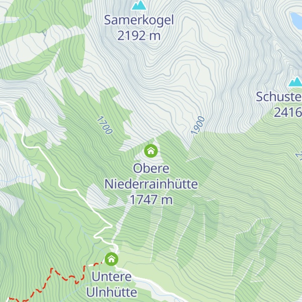 Map of Obere Niederrainhütte