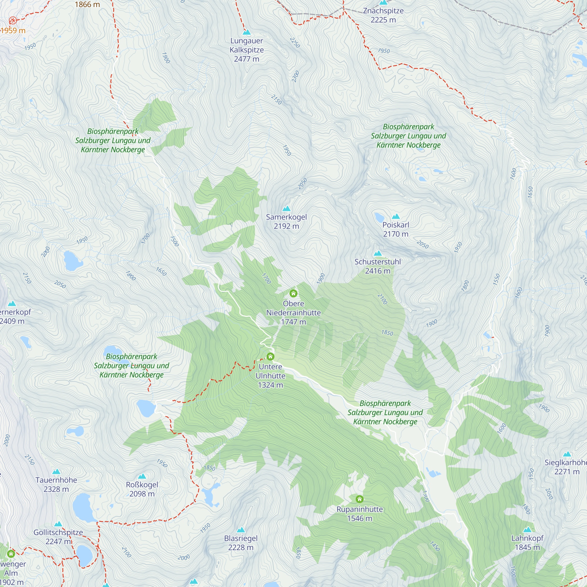 Obere Niederrainhütte map