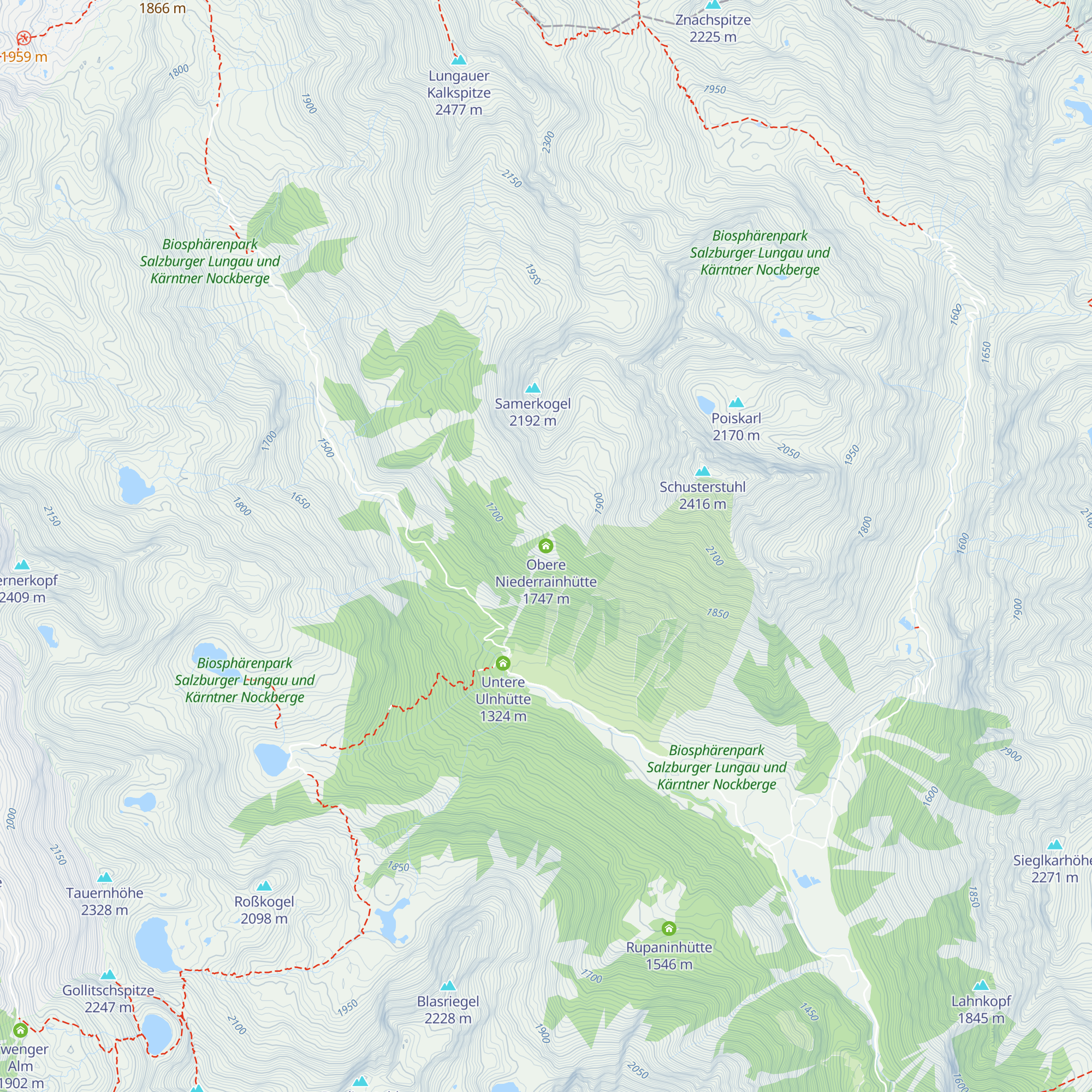 Obere Niederrainhütte map