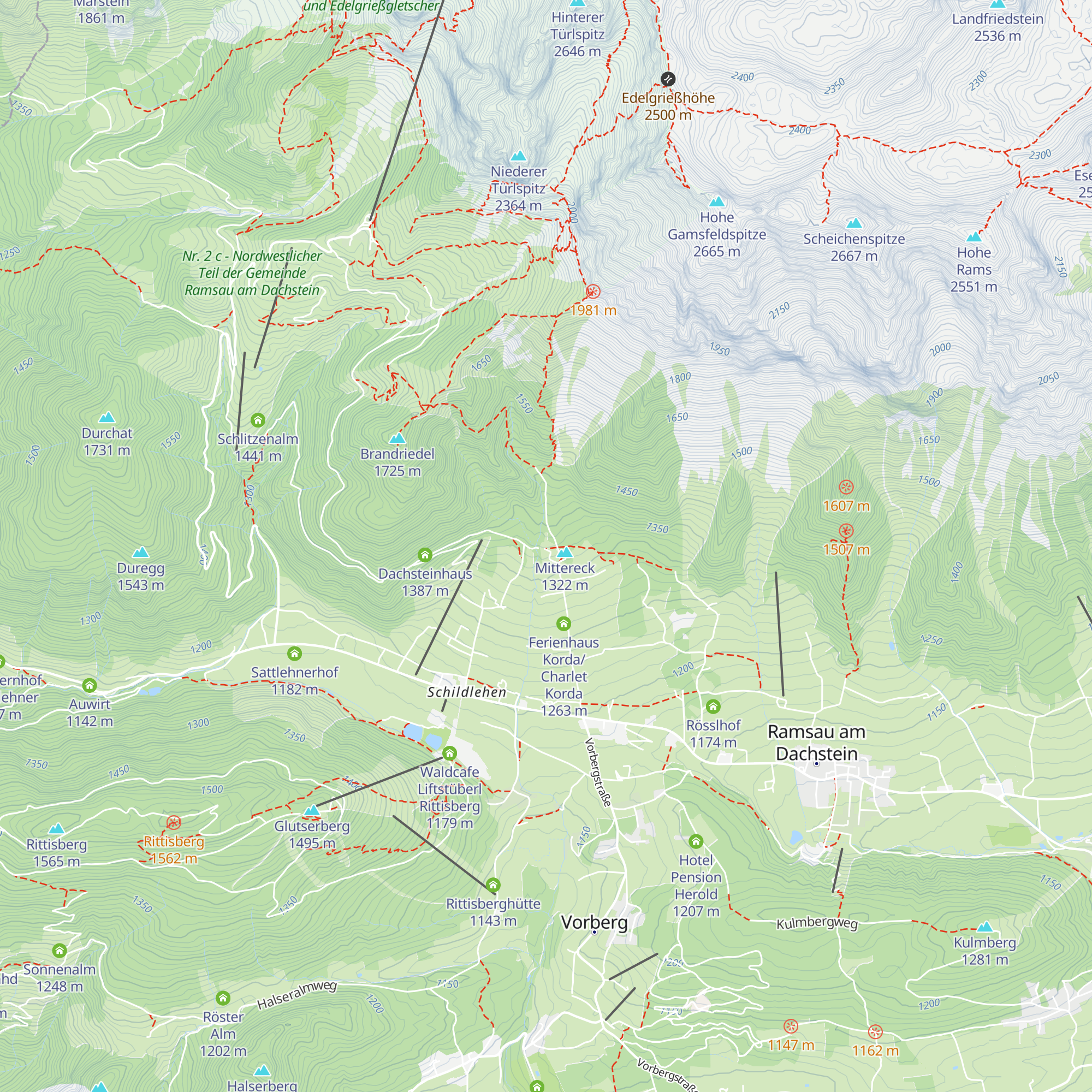 Alpengasthaus Edelbrunn map
