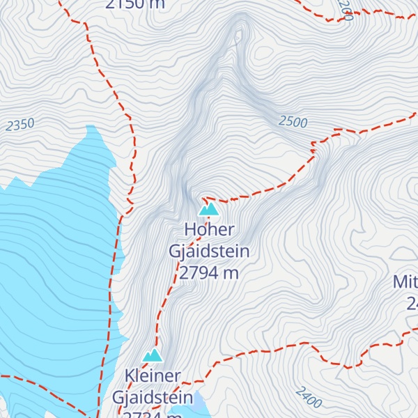 Map of Hoher Gjaidstein