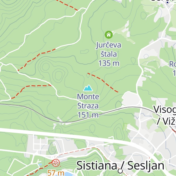 Map of Monte Straza