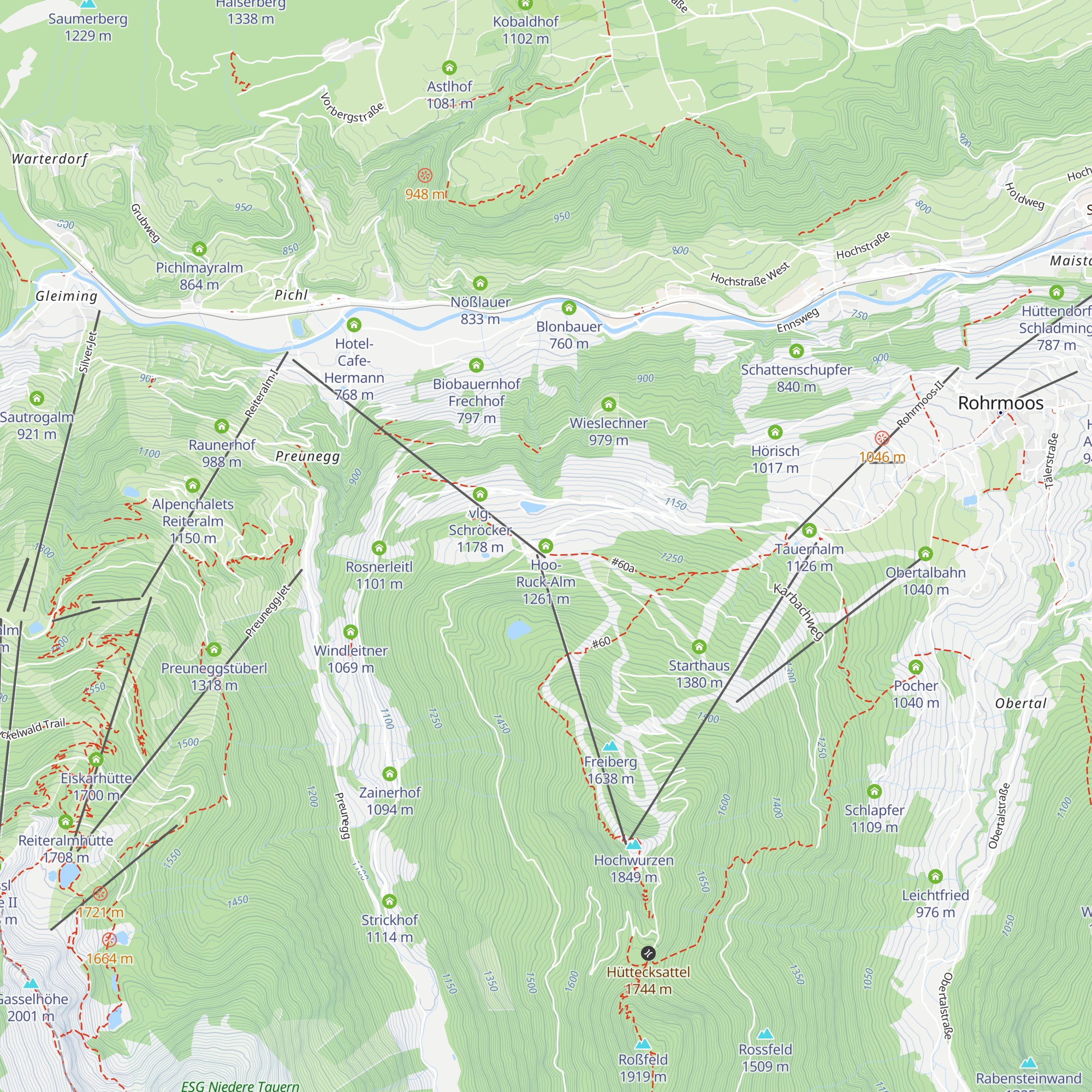 Hoo-Ruck-Alm map