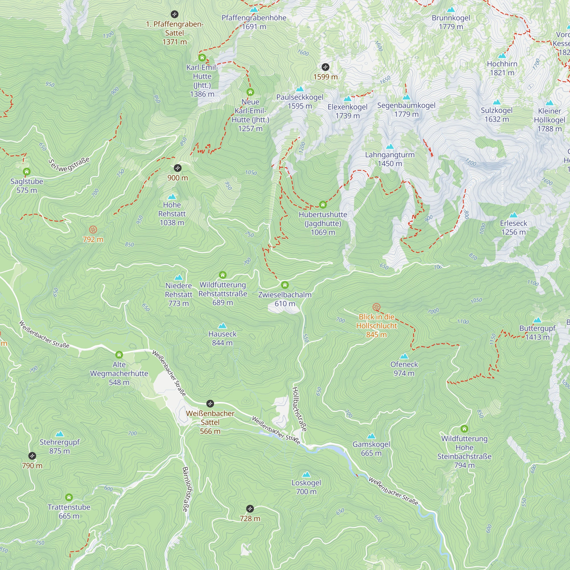 Zwieselbachalm map