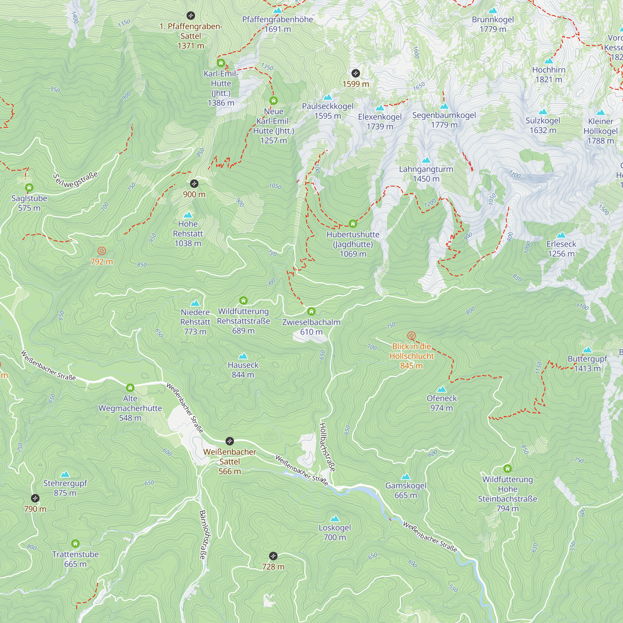 Zwieselbachalm map