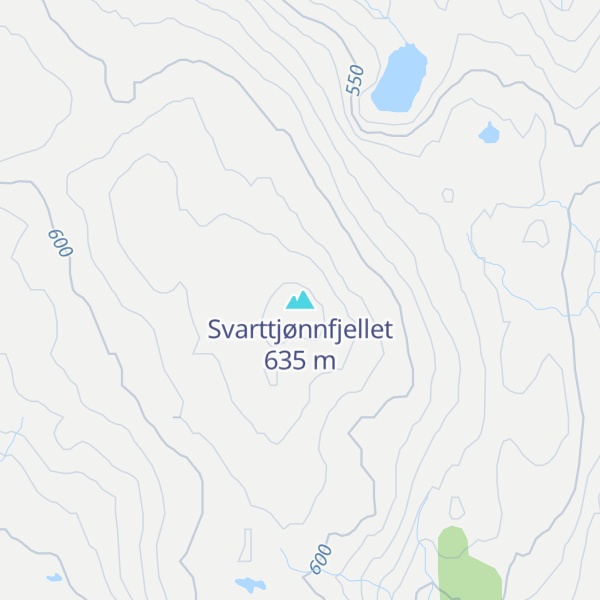 Map of Svarttjønnfjellet