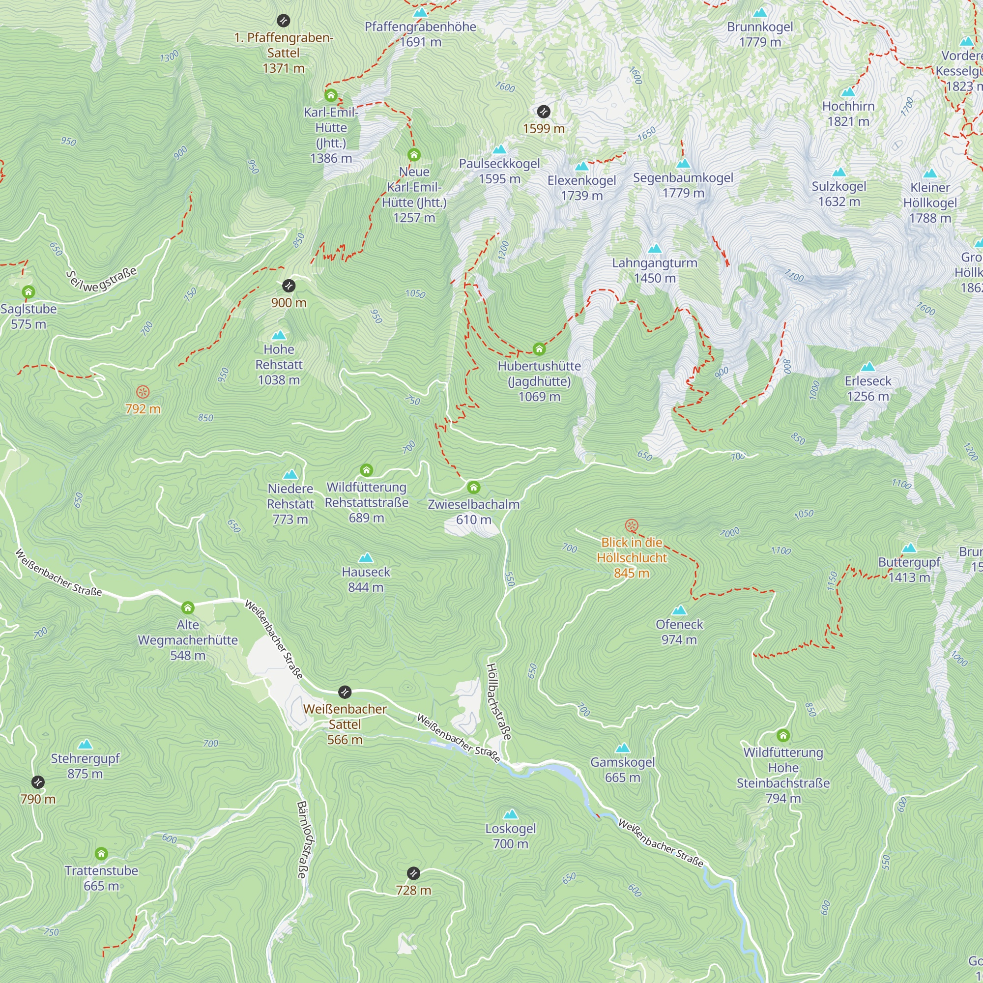 Zwieselbachalm map