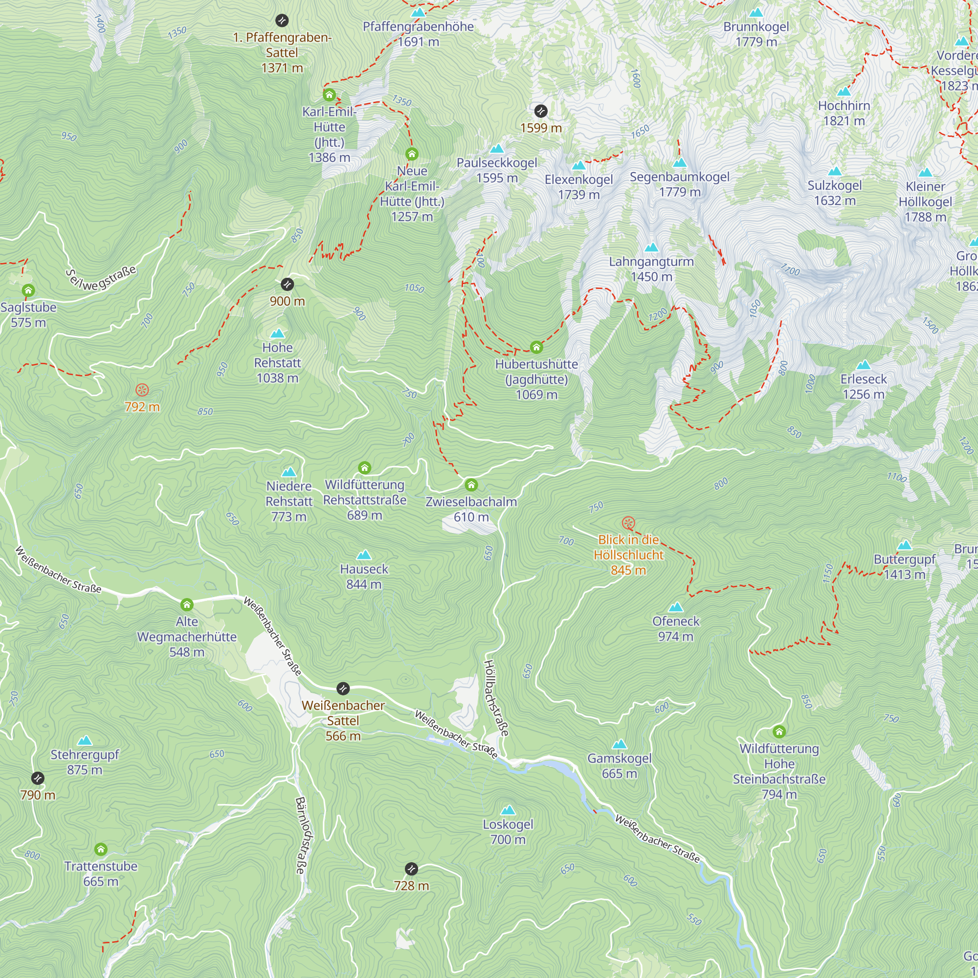 Zwieselbachalm map