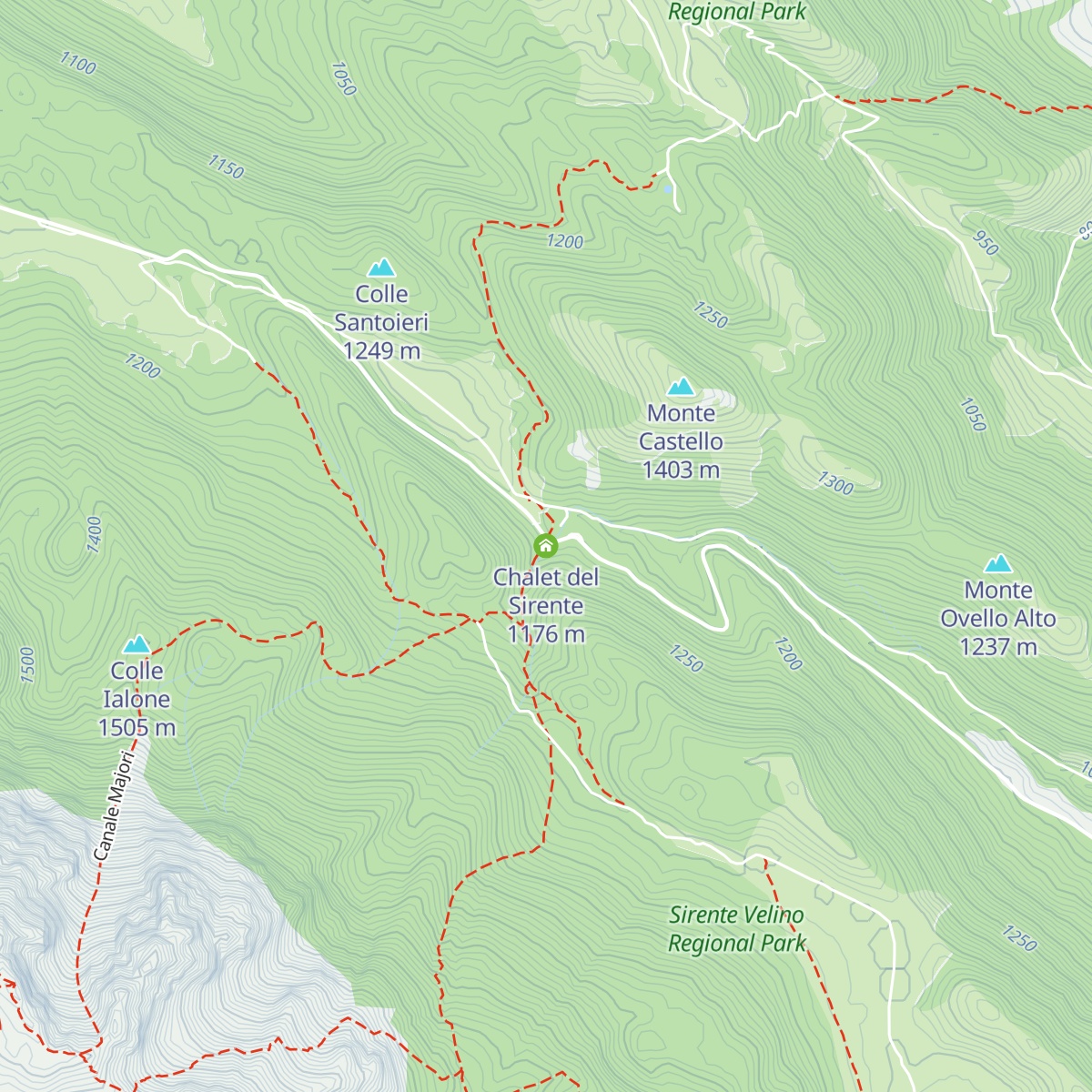 Chalet del Sirente map