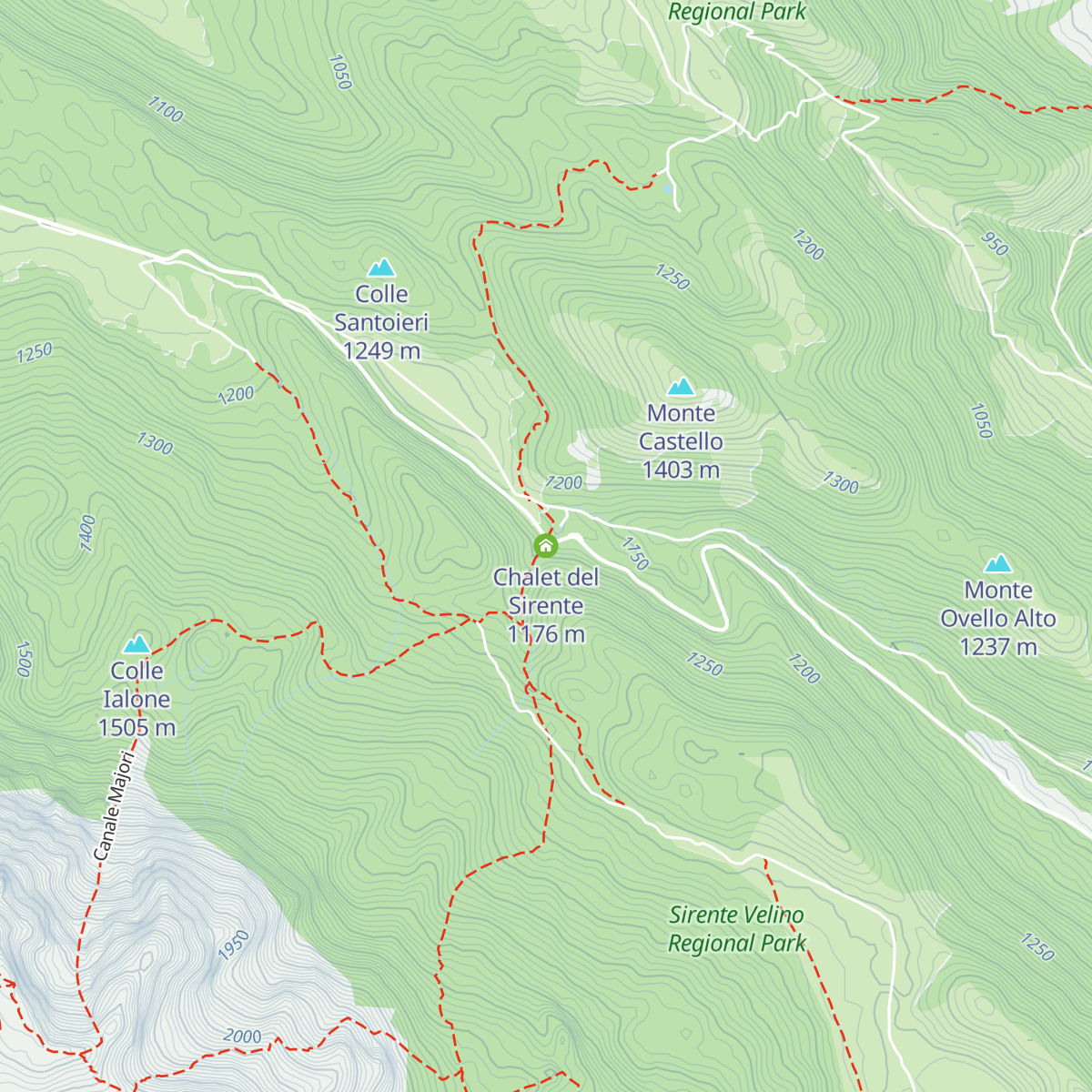 Chalet del Sirente map