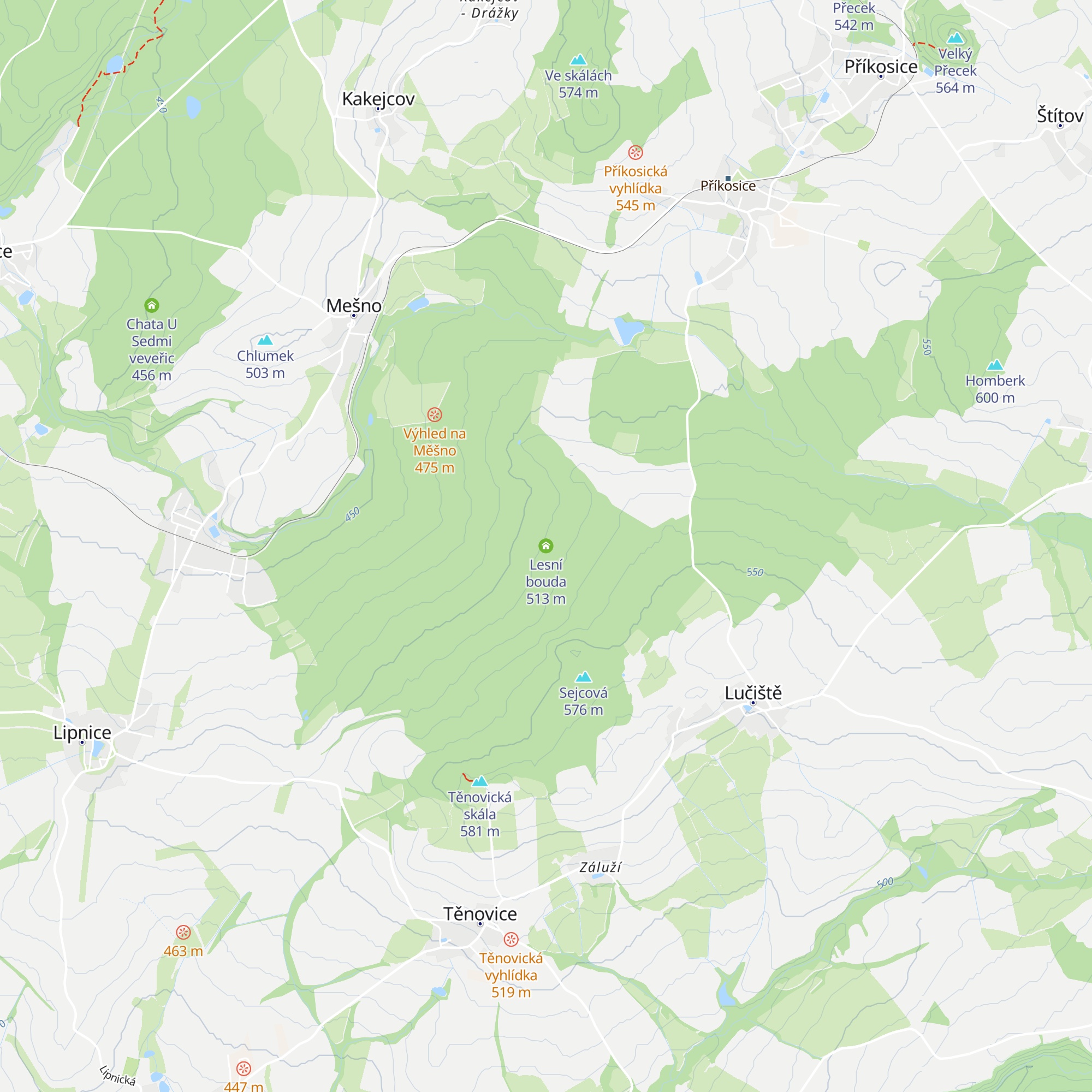 Lesní bouda map