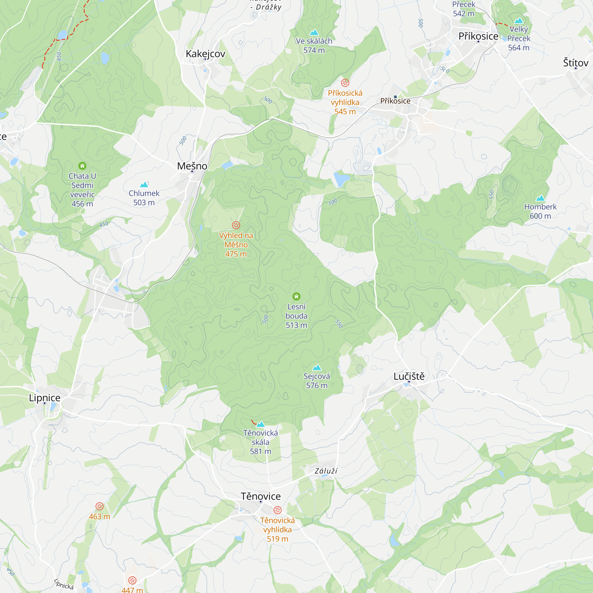 Lesní bouda map