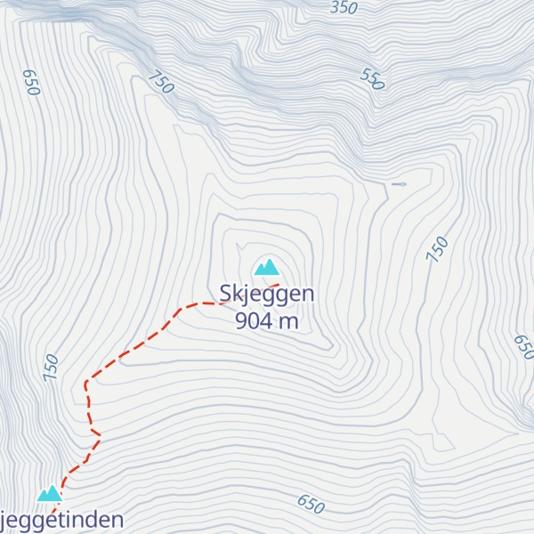 Map of Skjeggen