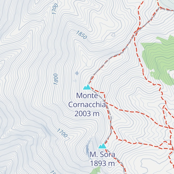Map of Monte Cornacchia
