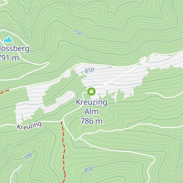 Map of Kreuzing Alm