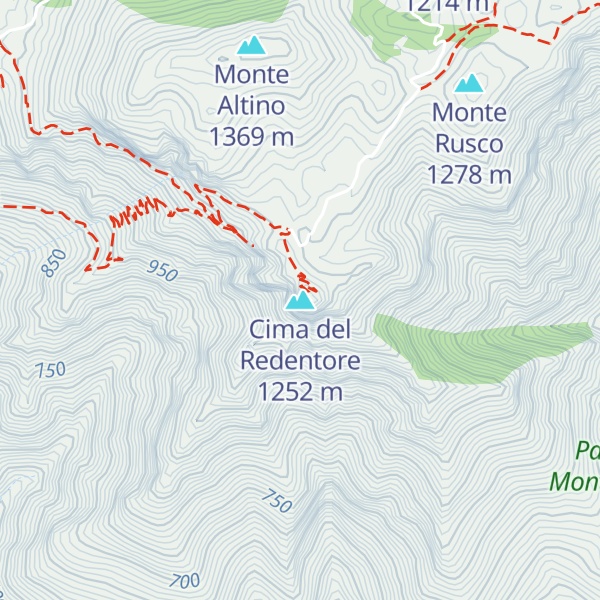 Map of Cima del Redentore