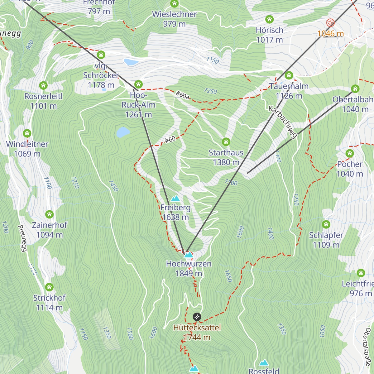 Seiterhütte map