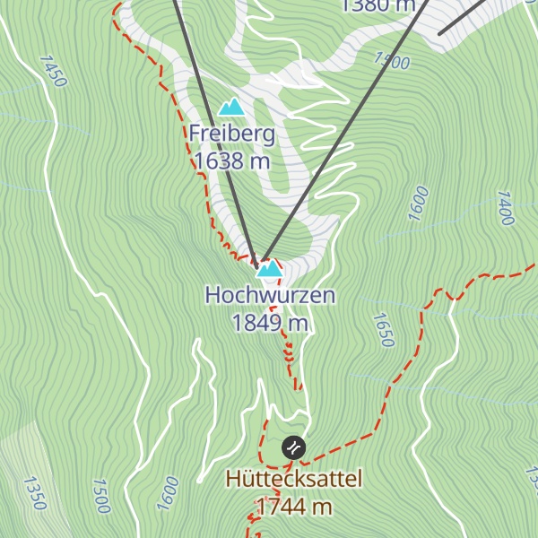 Map of Hochwurzenhütte