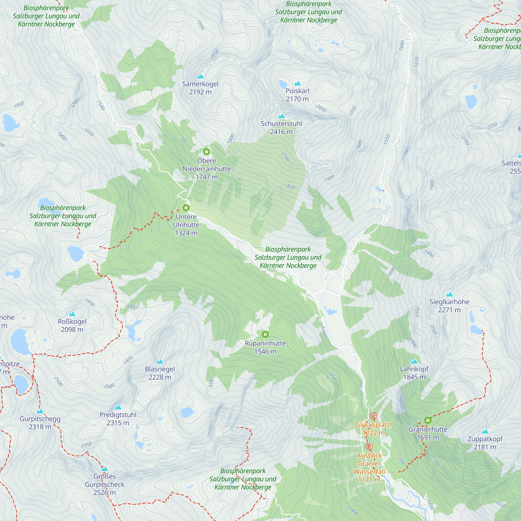 Untere Dorferhütte map