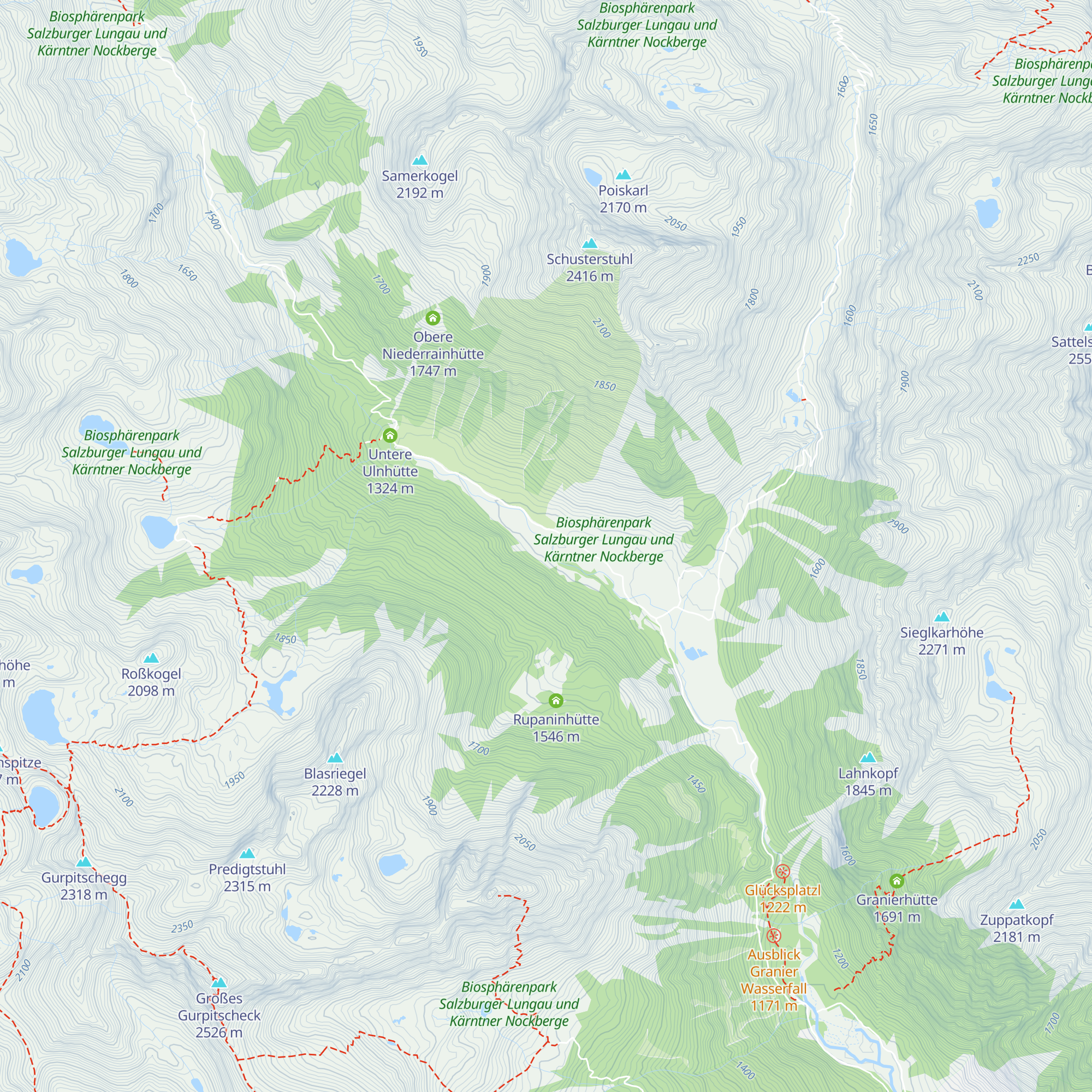 Untere Dorferhütte map