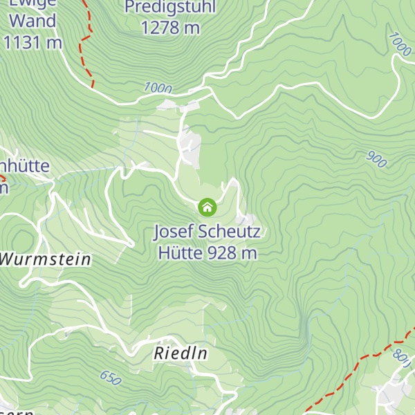 Map of Josef Scheutz Hütte