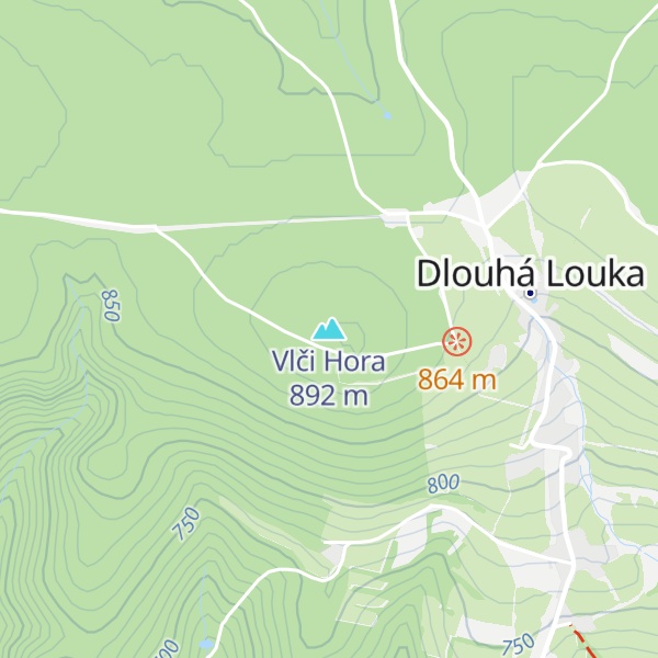 Map of Vlči Hora
