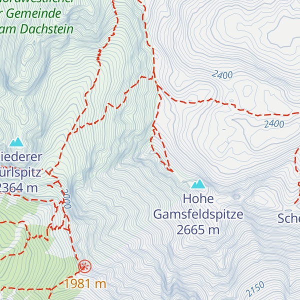Map of Niedere Gamsfeldspitze
