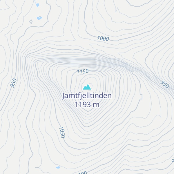 Map of Jamtfjelltinden