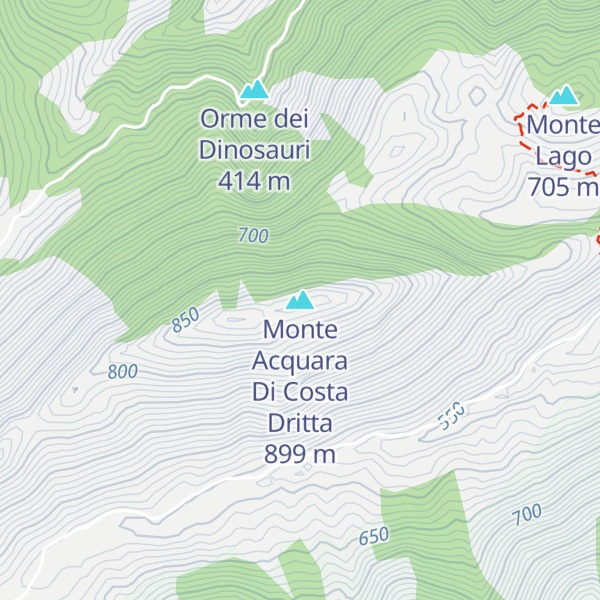 Map of Monte Acquara Di Costa Dritta