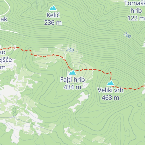 Map of Fajti hrib