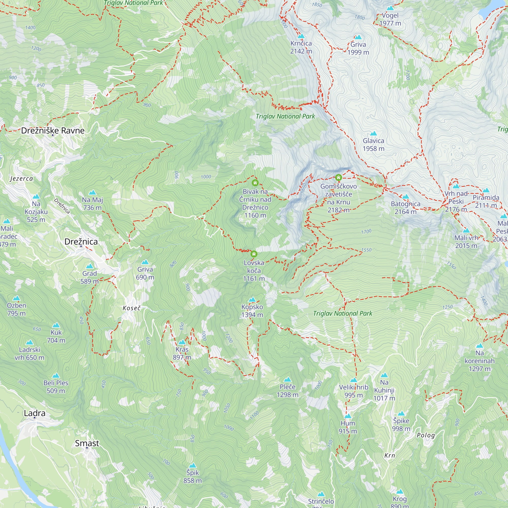 Lovska koča map