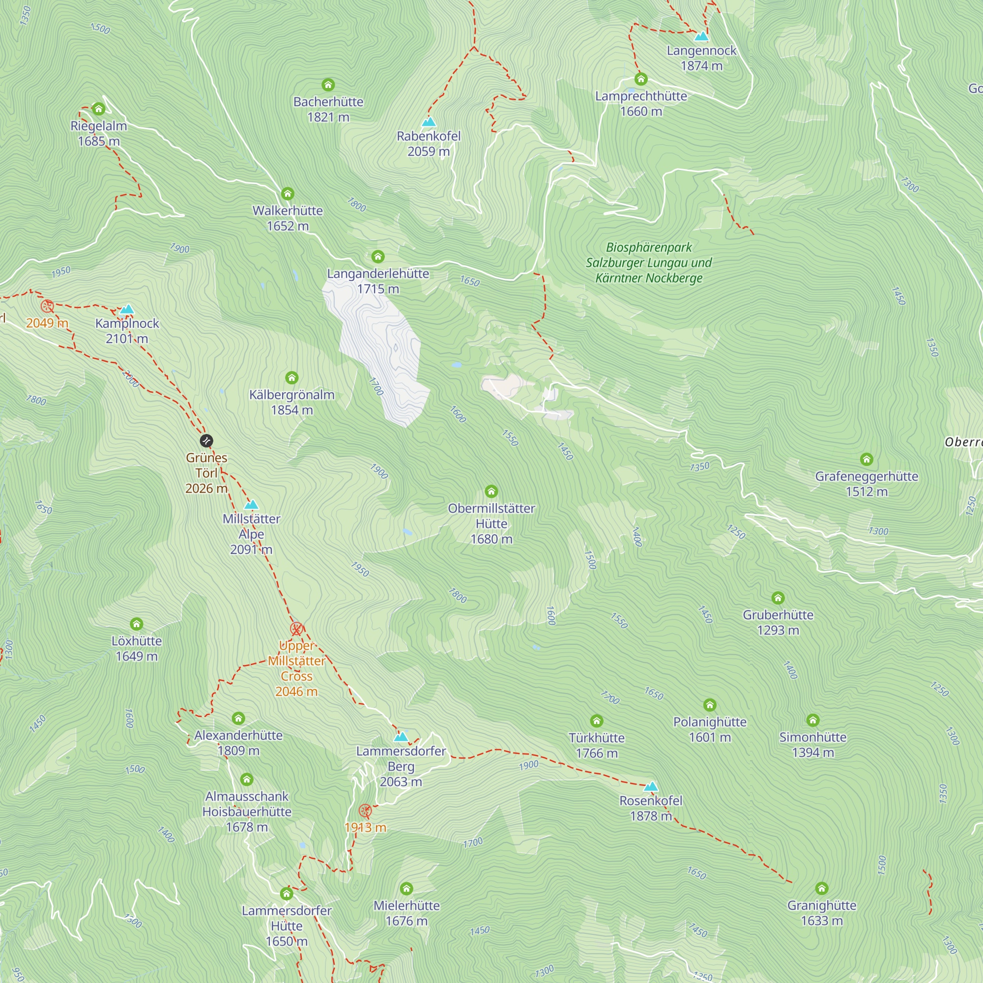 Obermillstätter Hütte map