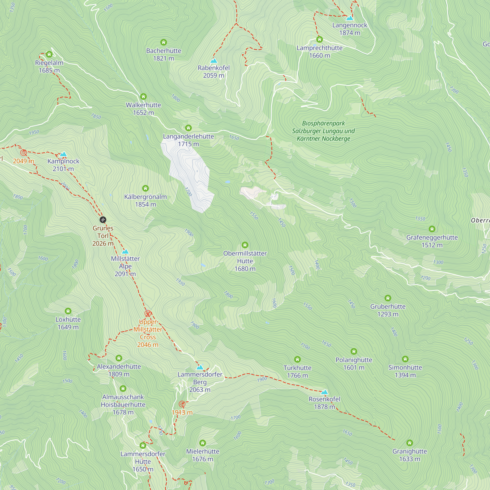 Obermillstätter Hütte map