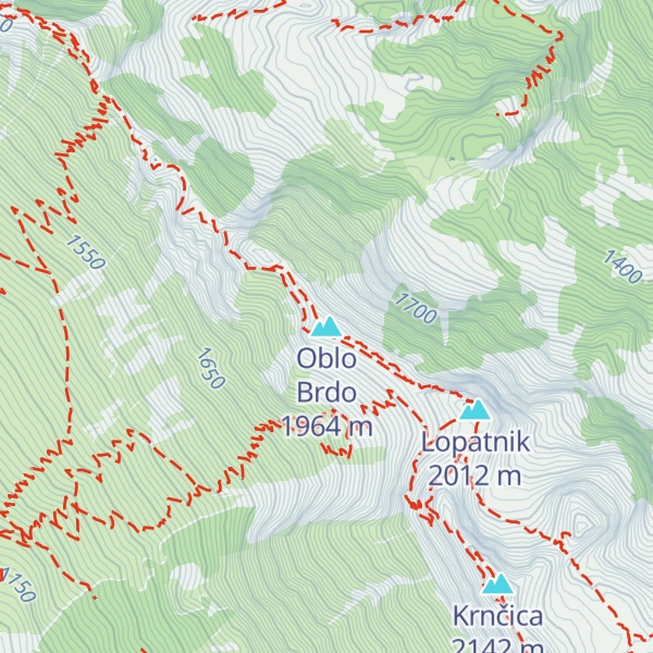 Map of Oblo Brdo
