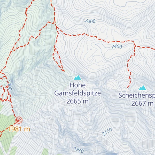 Map of Hohe Gamsfeldspitze