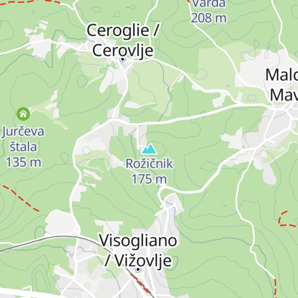 Map of Rožičnik